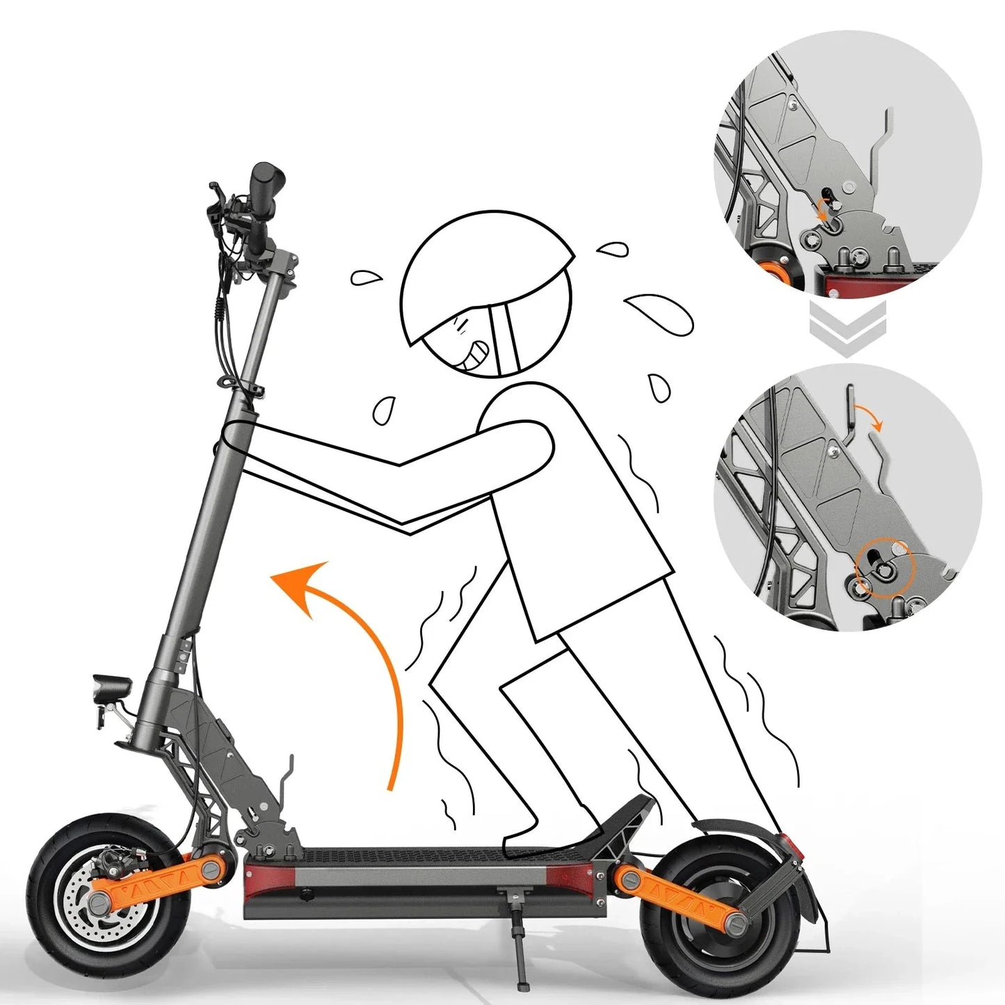 Electric Scooter 800W Power  31MPH Speed