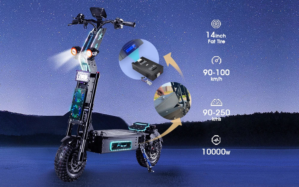 Obarter D5 Electric Scooter - 5000W, 70km/h Max Speed, Removable Battery