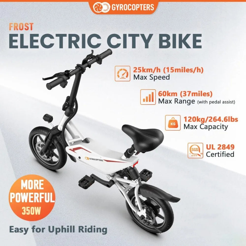 eBike Boys Folding Electric Bike - 350W Motor, Compact Design