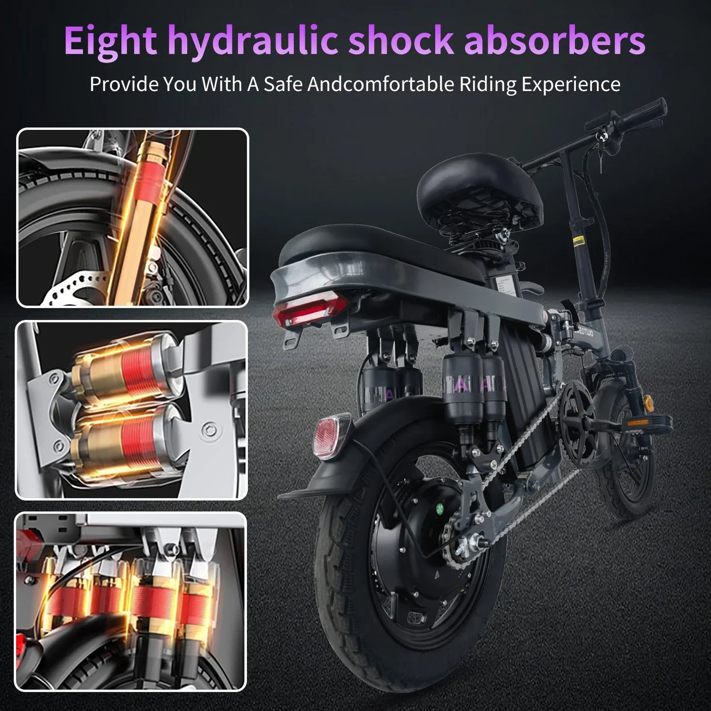 eBike Boys 25MPH Folding Ebike - Lithium Battery, 14-Inch Wheels