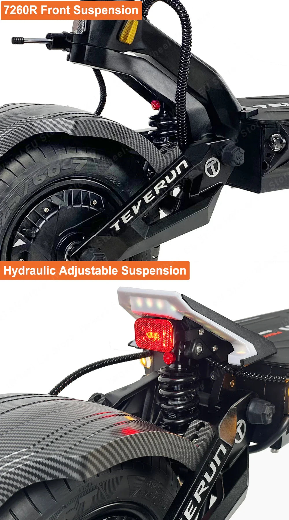 Teverun Fighter Supreme 7260R - 10000W Electric Scooter with GPS