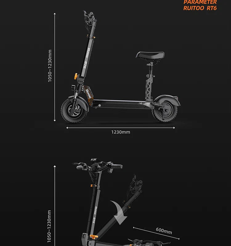 eBike Boys RT6 1000W Electric Scooter - 48V, 40-50km Range