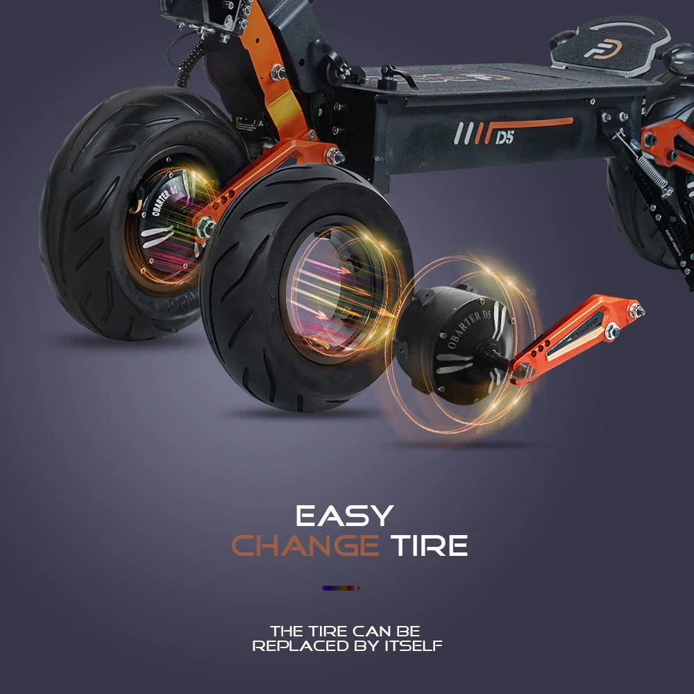 Obarter D5 Electric Scooter - 5000W, 70km/h Max Speed, Removable Battery