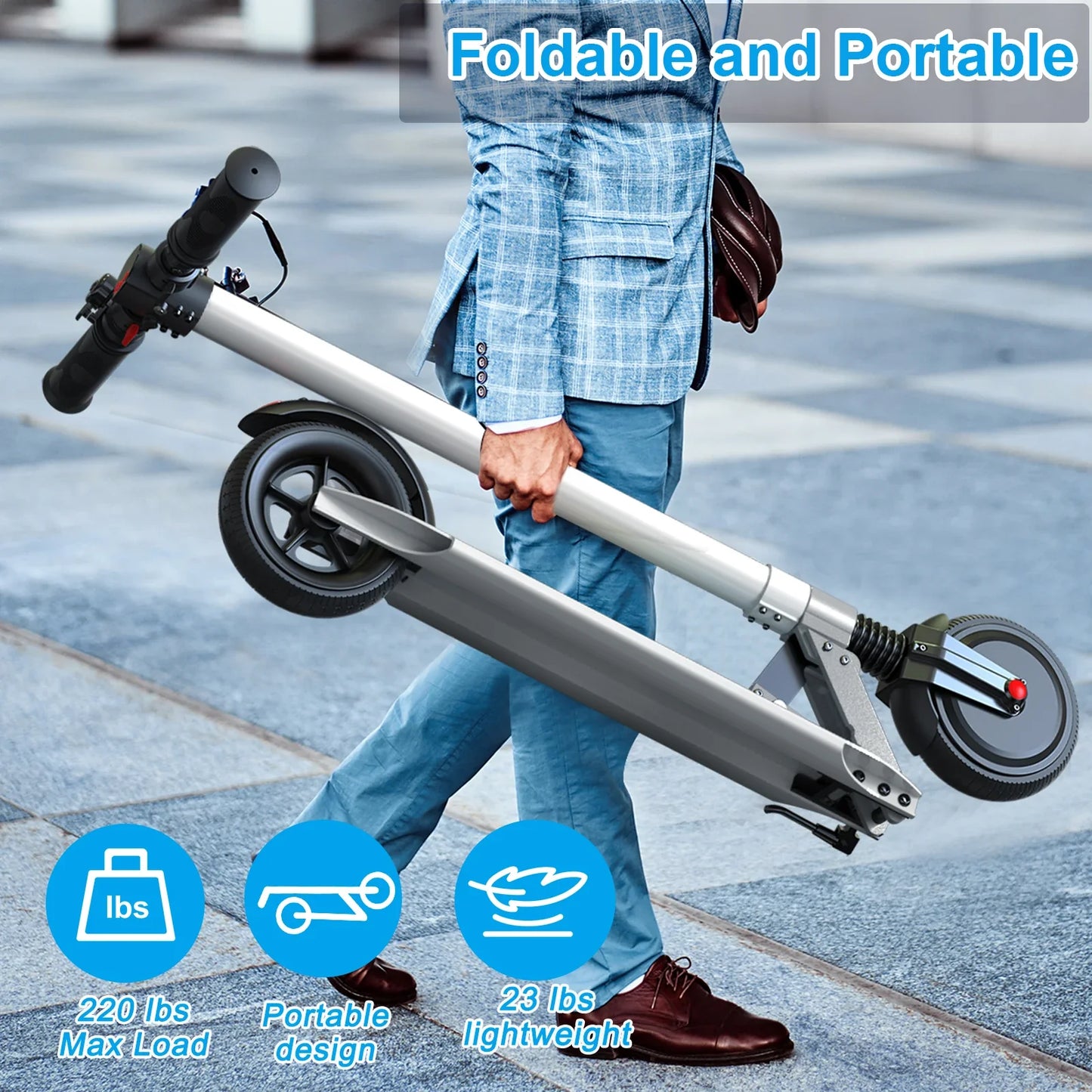 eBike Boys COROMA Electric Scooter - Foldable, Adjustable Handlebar, 20 MPH