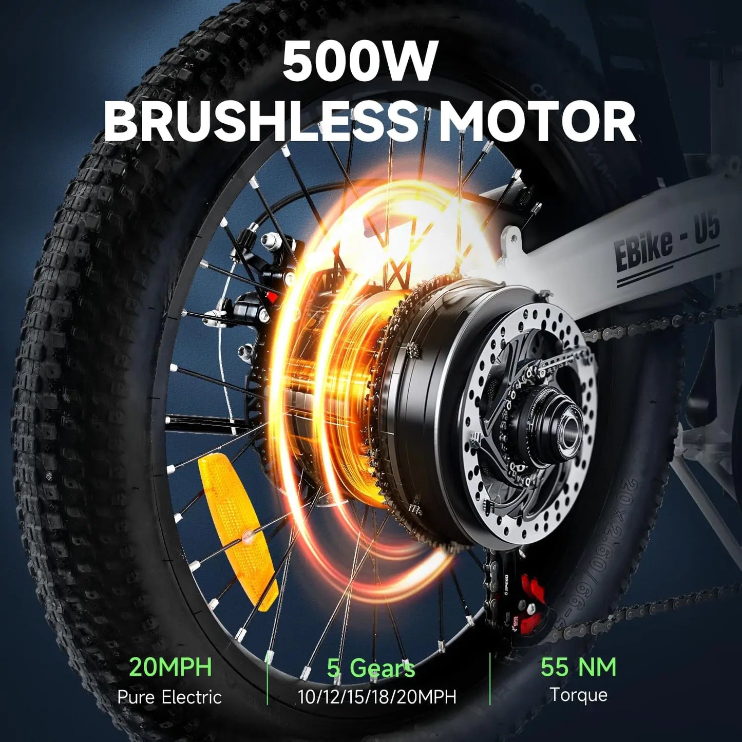 eBike Boys U5 500W 20" Folding eBike - Powerful & Compact Design