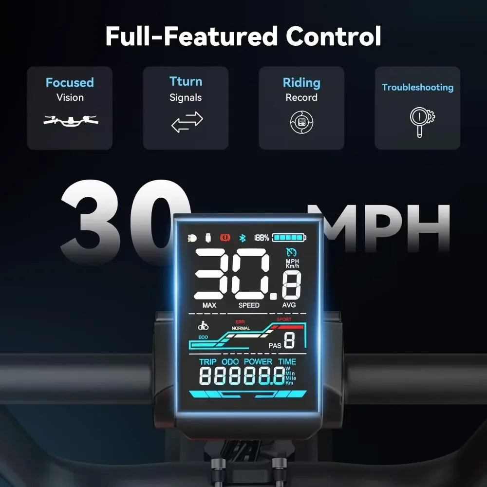 eBike Boys 20" Fat Tire Full Suspension E-Bike - 30MPH Speed