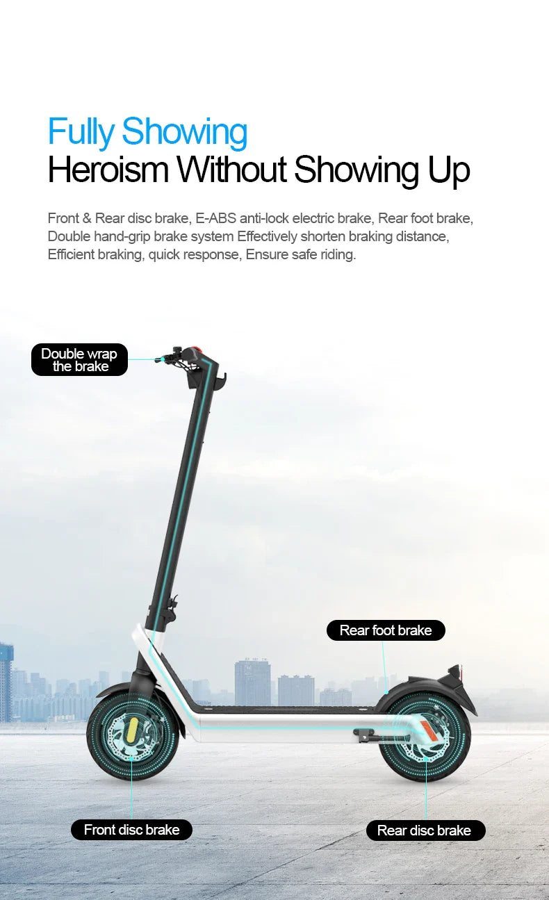 HX X9 PLUS Electric Scooter - Foldable, 60-80km Range, Unisex