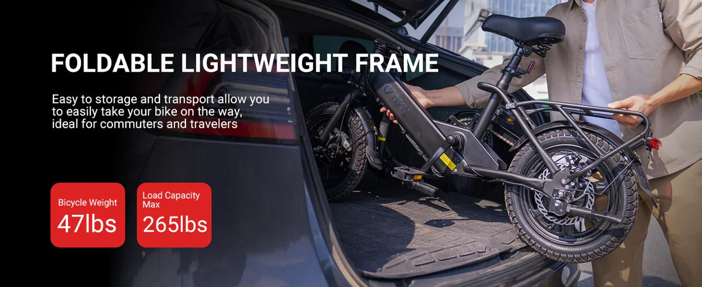 eBike Boys DYU-C3 Folding Electric Bike - Compact Aluminum Design