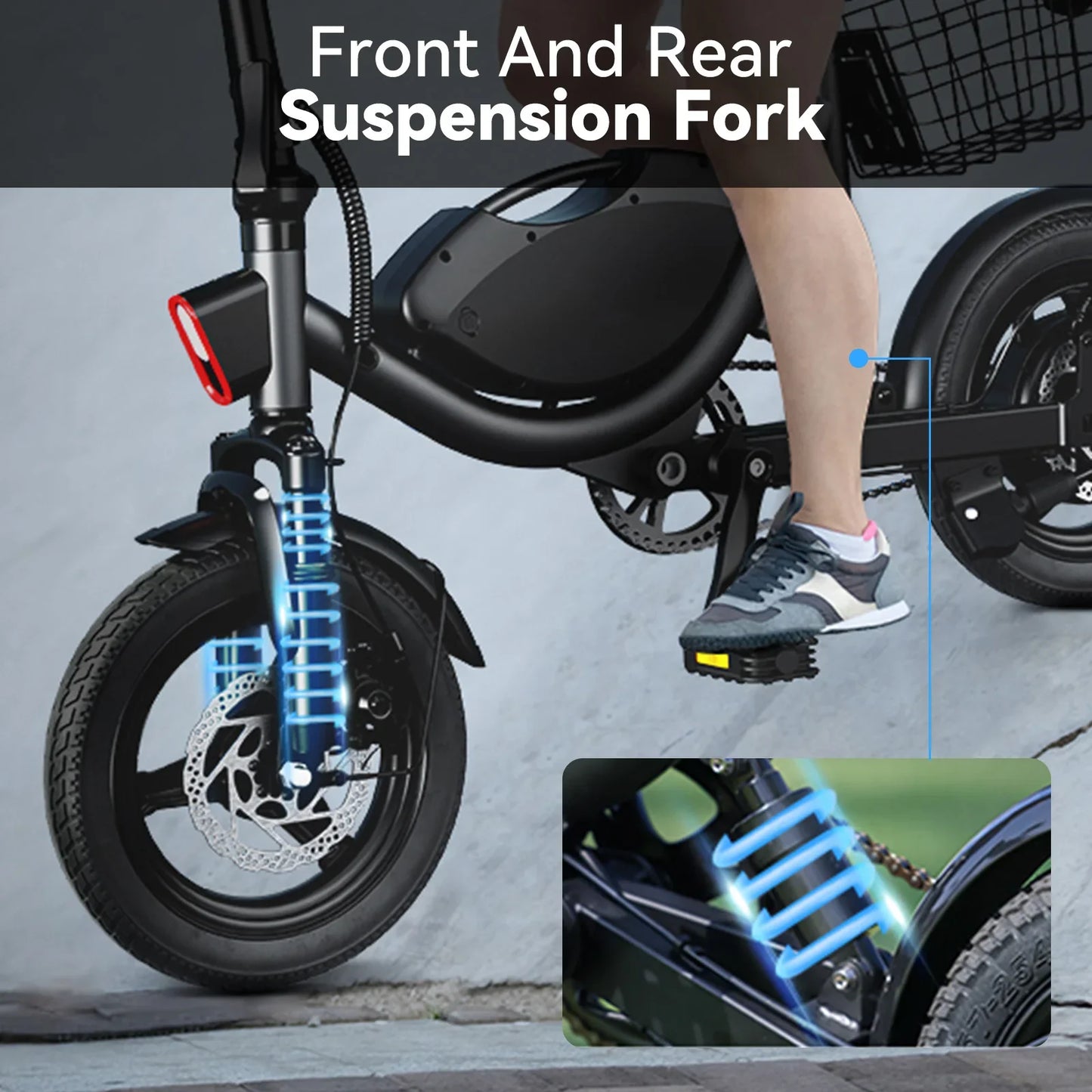 Terrosor 715W Peak Folding Electric Bicycle - Max Speed 50km/h