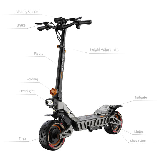 eBike Boys M6Max Dual Motor Scooter - 5600W, 60V, Fast Charging