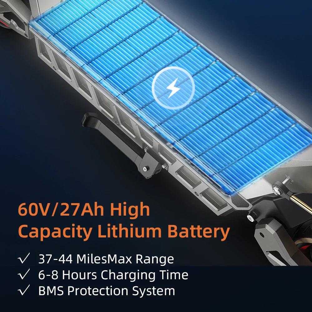 M6Max Dual Motor 5600W Electric Scooter - Fast & Foldable 11 Inch