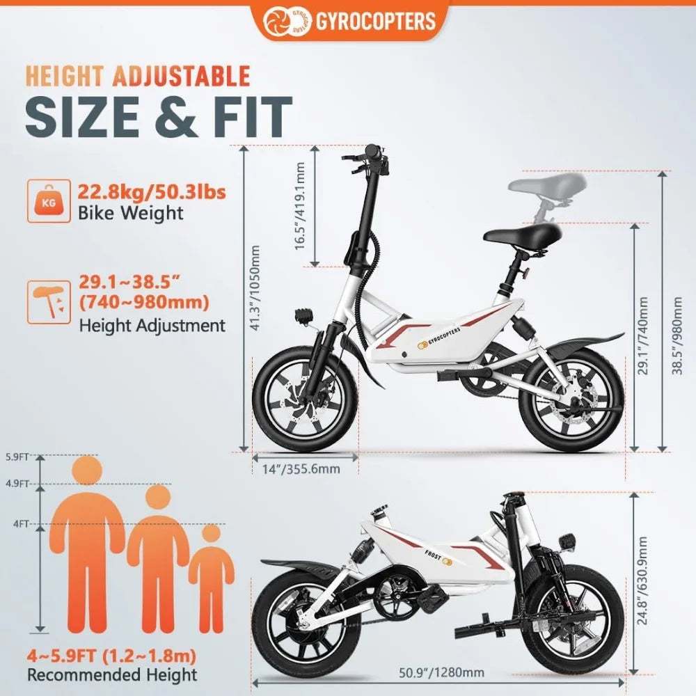 eBike Boys Folding Electric Bike - 350W Motor, Compact Design