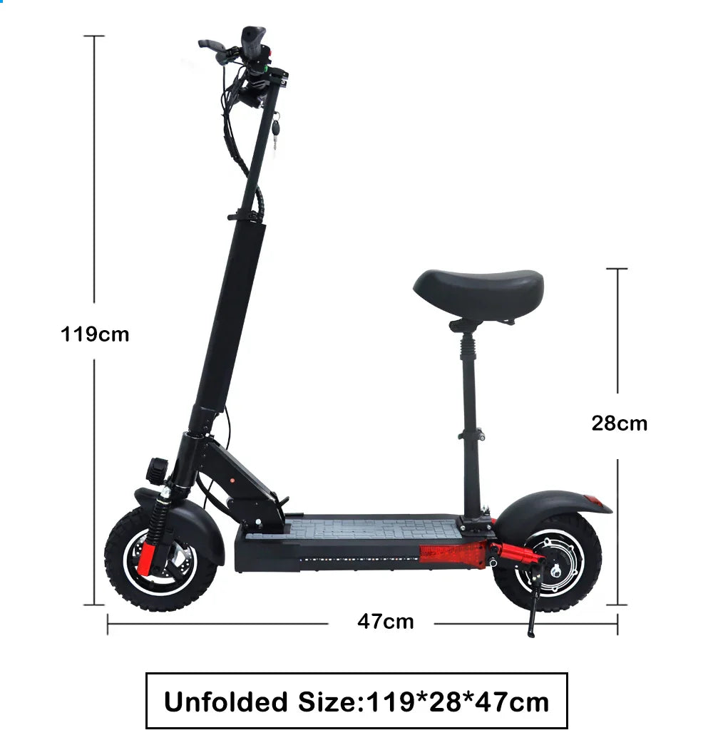 eBike Boys 48V Foldable Electric Scooter - 800W Max Speed 45km/h