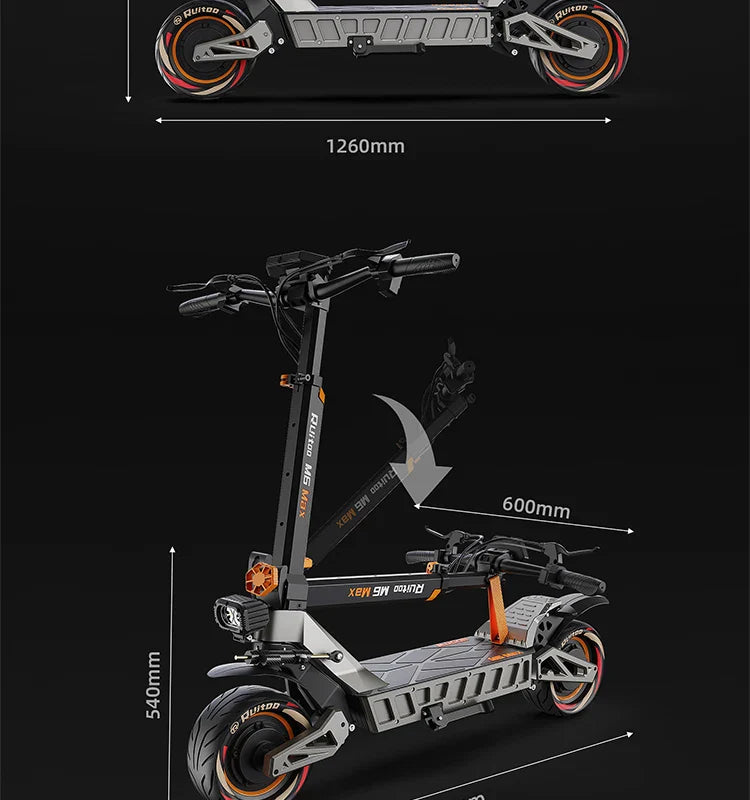 eBike Boys M6Max Dual Motor Scooter - 5600W, 60V, Fast Charging
