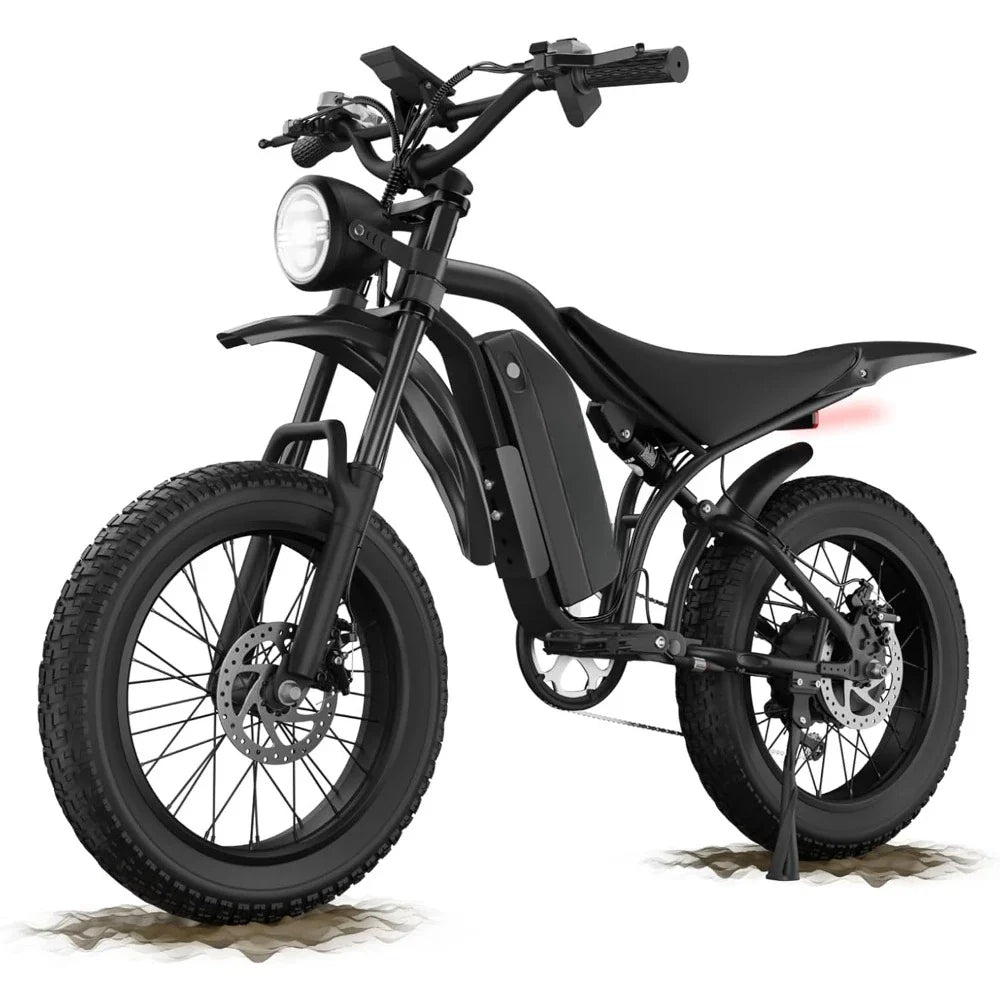 eBike Boys Fat Tire Electric Bike - 1200W, Dual Suspension, 7 Speeds
