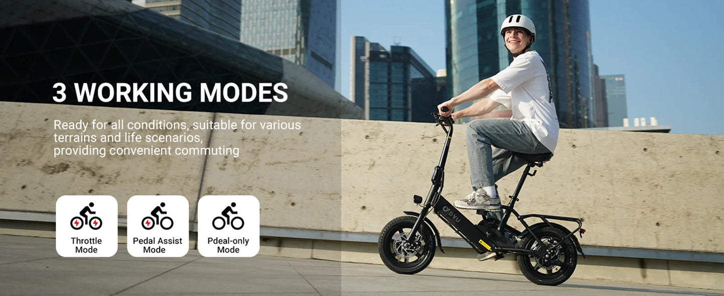 eBike Boys DYU-C3 Folding Electric Bike - Compact Aluminum Design