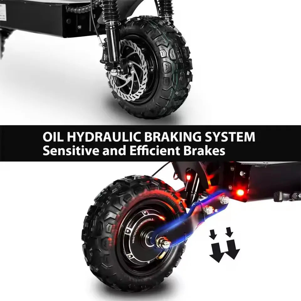 6000W Adult Off-Road Electric Scooter: 50 MPH, 60 Mile Range