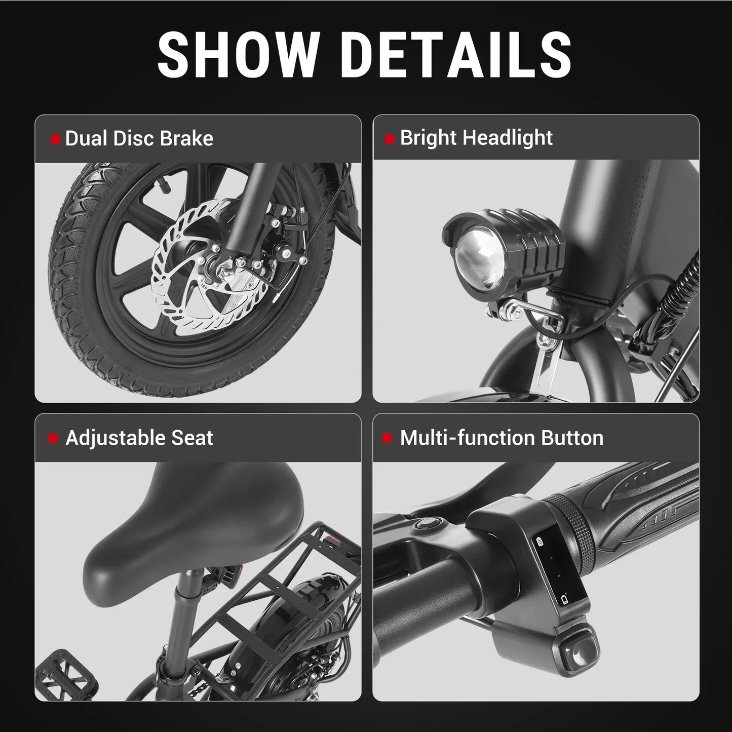 eBike Boys DYU-C3 Folding Electric Bike - Compact Aluminum Design