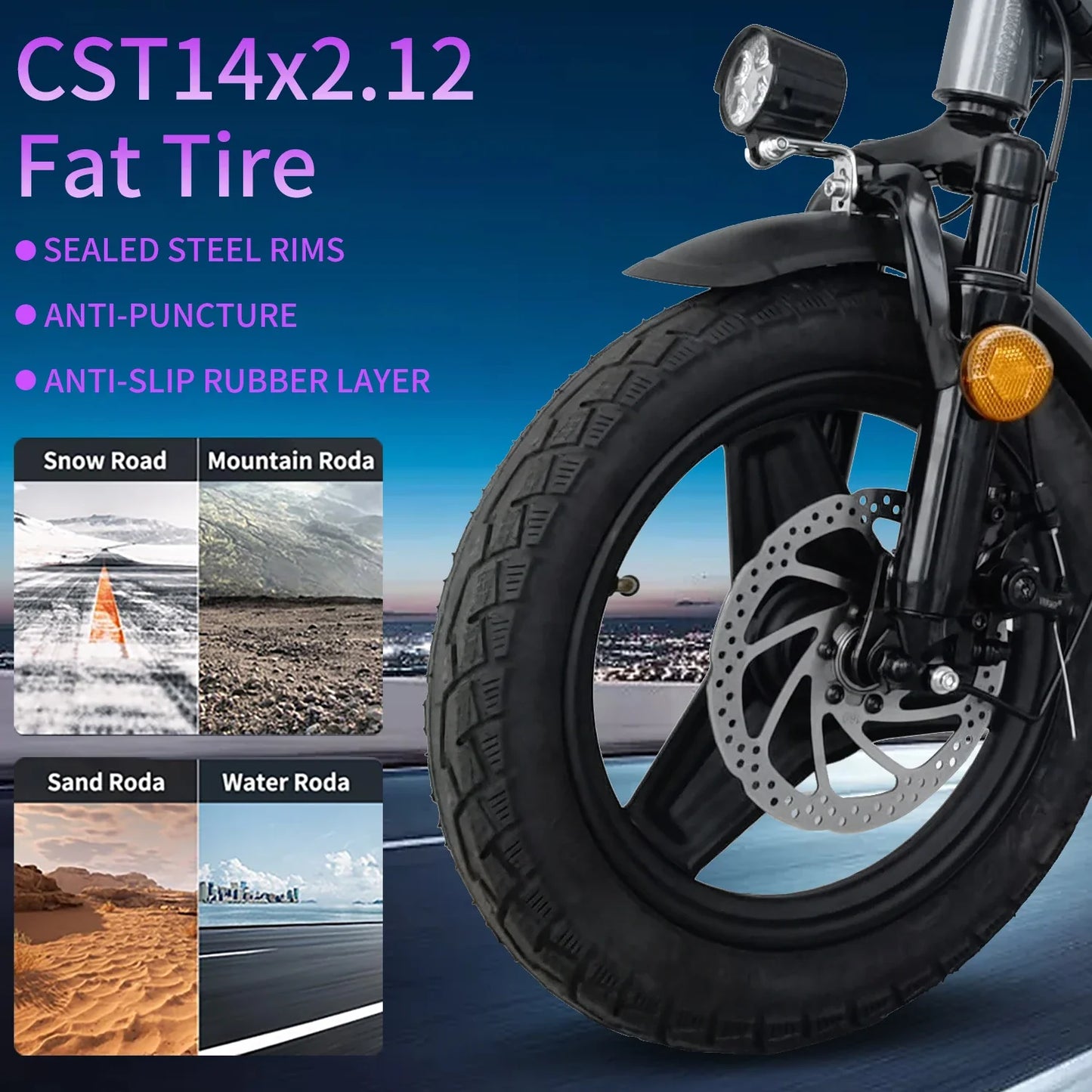 eBike Boys 25MPH Folding Ebike - Lithium Battery, 14-Inch Wheels