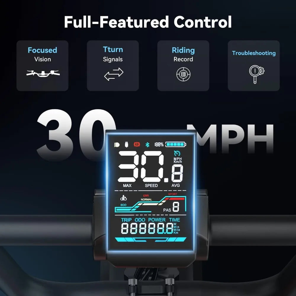 eBike Boys 20" Fat Tire Full Suspension E-Bike - 30MPH Speed