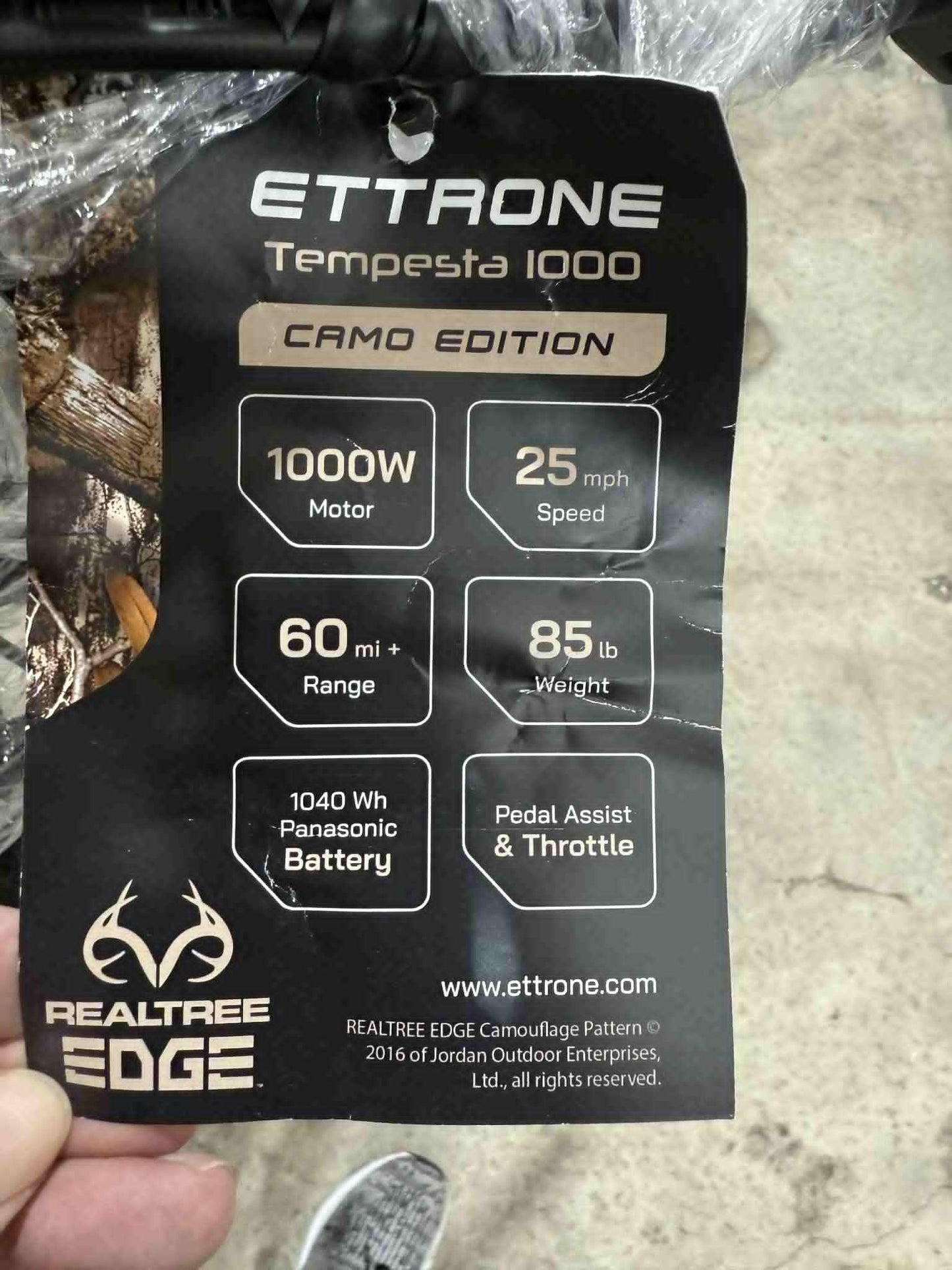 ETTRONE TEMPESTA 1000 E BIKE CAMO (Demo bikes)