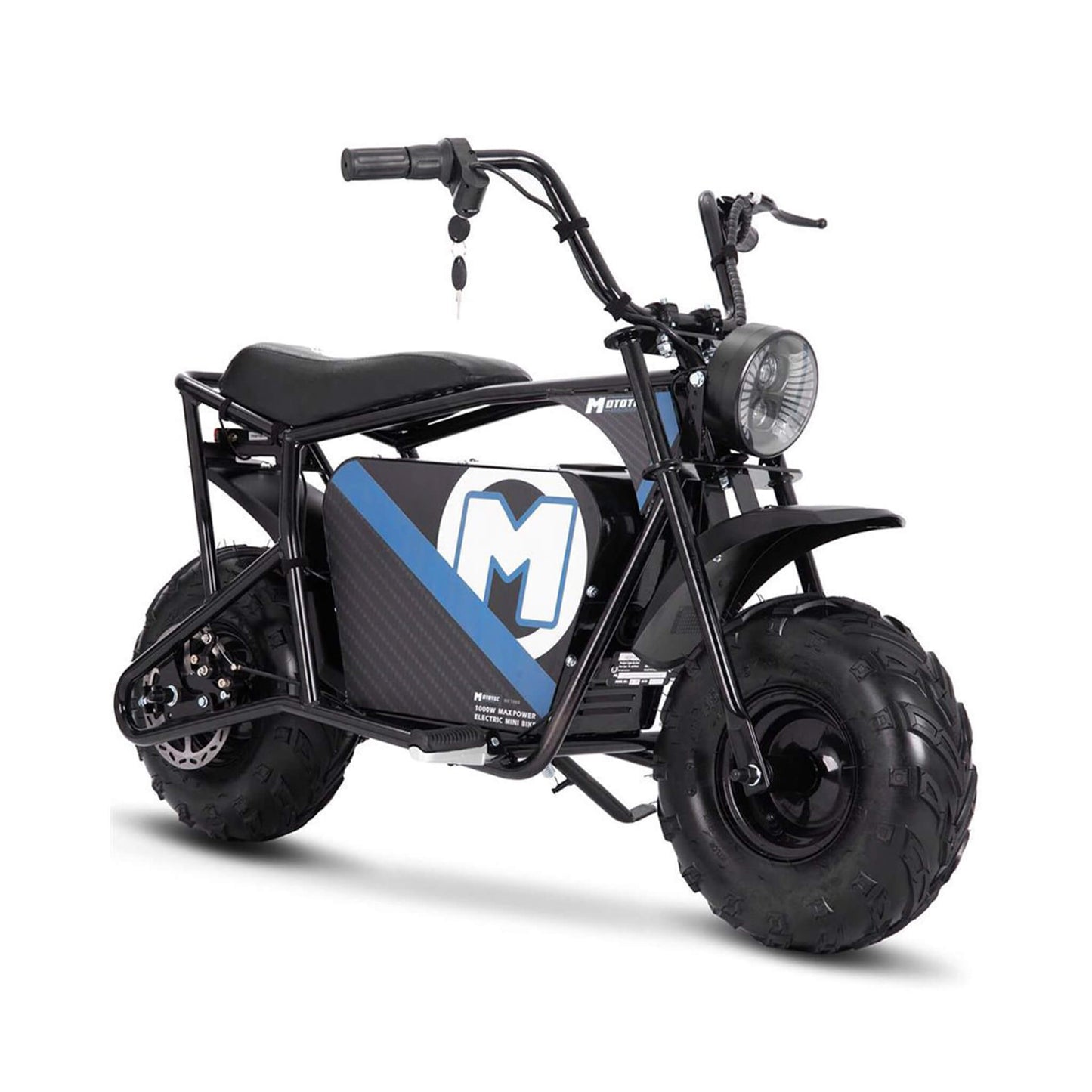 MotoTec 1000W 48V/12AH Electric Powered Mini Bike, Black (SAK17859)